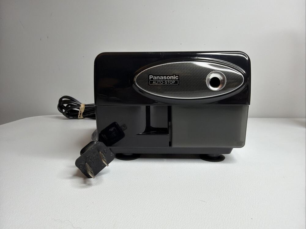 Panasonic Electric Pencil Sharpener KP-310 Auto-Stop Black Tested Works